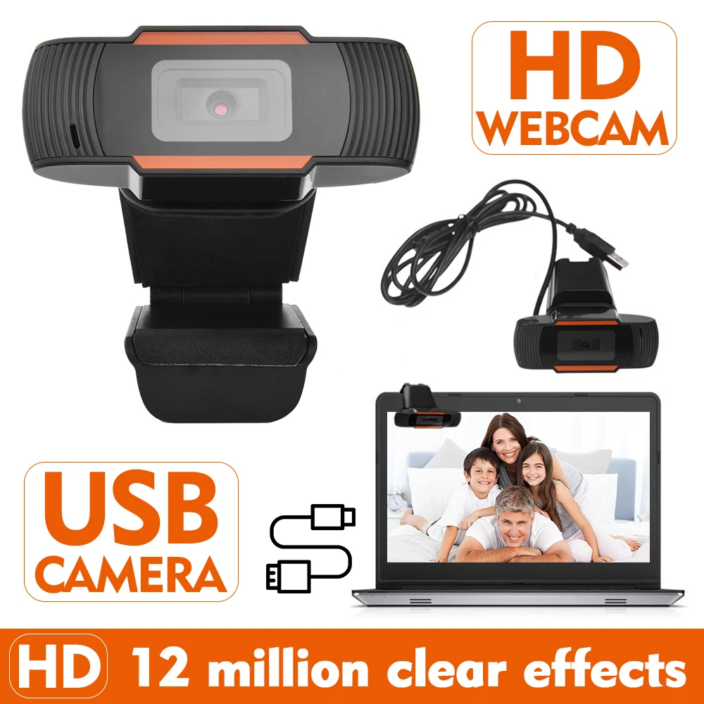 Профессиональная мини веб камера HD USB с микрофоном запись для игр живой