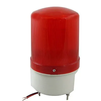 

DC 24V Red LED Rotating Warning Light Industrial Signal Tower Lamp with Wire