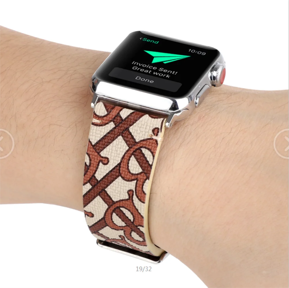 Ремешок из натуральной кожи для Apple Watch band 4 3 iwatch 42 мм 38 мм 44 мм 40 мм pulseira correa браслет умные часы аксессуары петля