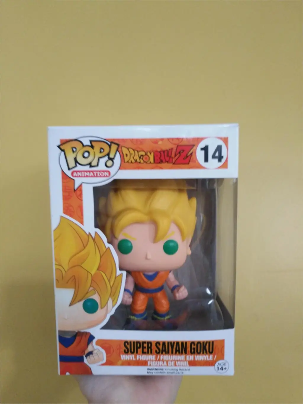 GOKU with box Funko Pop аниме Dragon Ball Z персонаж 10 см Модель Фигурки игрушки - Цвет: GOKU with box