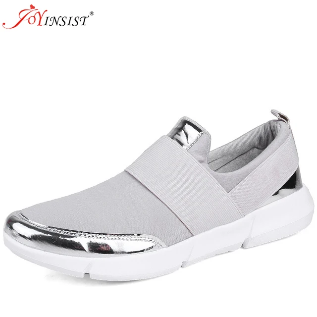 Spring Autumn Women Slip On Loafers Ladies Casual Comfortable Flats 2021 New Female Breathable  Shoes Fashion Arrival Gray