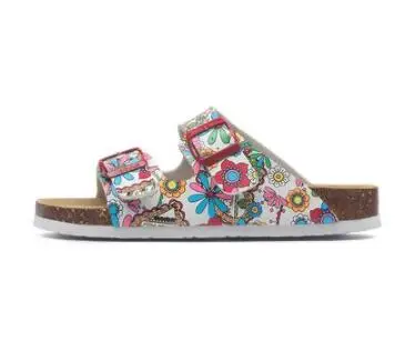24 FeiYiTu/Новинка; летние пляжные шлепанцы на пробковой подошве; повседневные сандалии-сабо с двойной пряжкой; женские шлепанцы без застежки; Размеры 35-45 - Цвет: 24