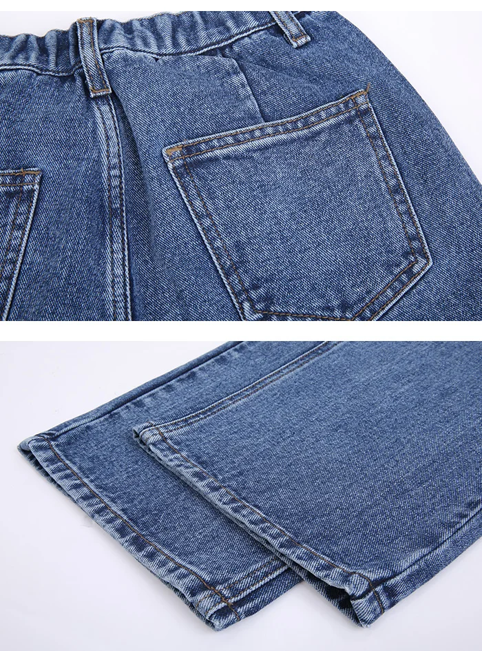 LEIJIJEANS, Осенние, большие размеры, женские, новинка, высокая талия, широкие, большие, прямые джинсы, повседневные, элегантные, женские, длинные джинсы 9215