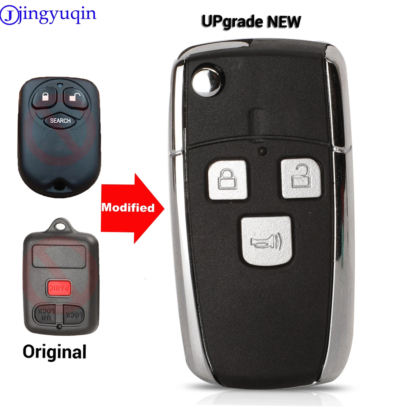 

jingyuqin 10ps 3b Modified Flip Folding Remote Key Shell For Toyota Corolla Shell Car Case Cover