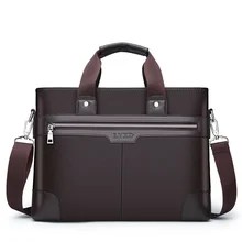 Men PU Leather Shoulder Fashion Business Bags Handbags Black Bag Men for Document Leather Laptop Briefcases Bag