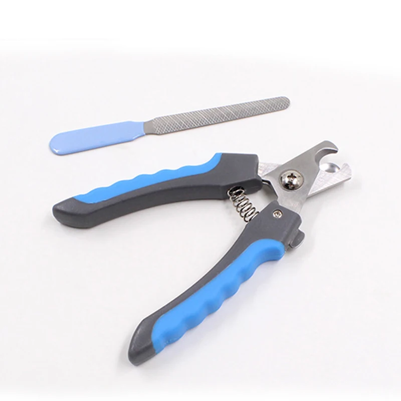 Blue nail clippers Новая расческа для ухода за собакой, набор кистей для кошек, кусачки для ногтей из нержавеющей стали, расческа для домашних животных, набор инструментов для ухода за волосами для собак, кошек - Цвет: Blue nail clippers