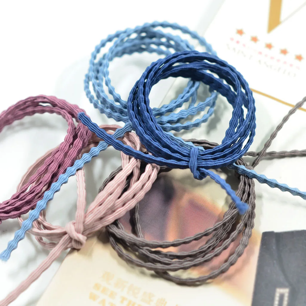 10 Meters Colorful Elastic Hair Bands Ponytail Holders for Girls Women Ladies
