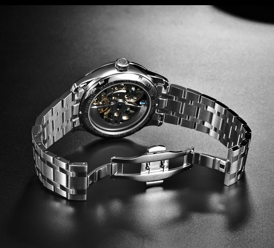 Новые модные часы PAGANI с кожаным турбийоном, роскошные брендовые автоматические мужские часы, мужские механические стальные часы, мужские часы