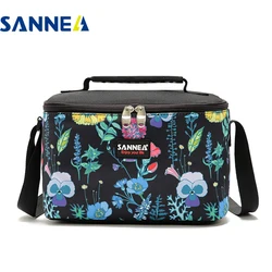 SANNE New Style 4L Lunch Bag Thermal Oxford Cloth Waterproof Lunch Box Children's Cartoon Bento Insulation Bag Picnic Outdoor