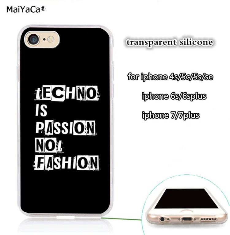 B5399 Techno telefono music мягкий, с бесцветным прозрачным чехол для телефона для iphone 11 pro max 5S se 6 6s 7 8 plus X XR XS MAX чехол - Цвет: B5399