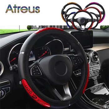 

Pu Leather Car Steering Wheel Cover Anti-Slip 38CM for Ford focus 2 ranger mondeo kuga 2019 Suzuki Swift Jimmy Lada vesta granta