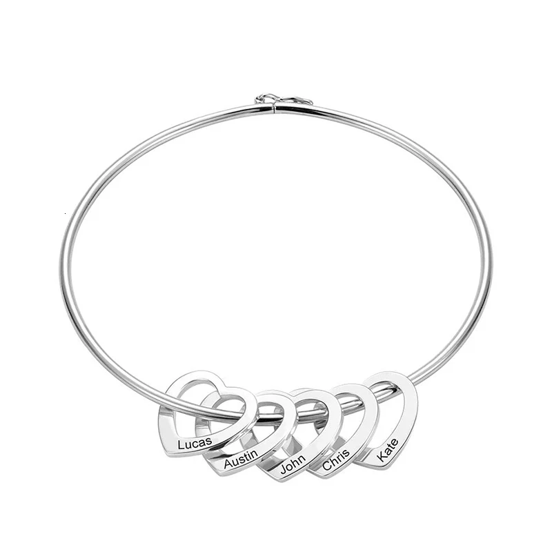 

JrSr new 925 Sterling Silver Custom Bracelet Engraved with Any Letter Friendships Bracelets for Anniversary Gifts Free shipping