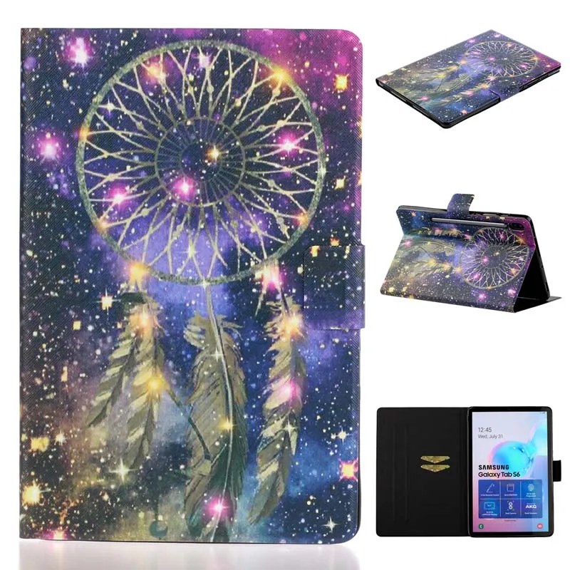 case Кожаный чехол для Samsung Galaxy Tab S6 SM-T860 SM-T865 магнит смарт-чехол для Galaxy Tab S6 10,5 T860 T865 авто чехол для сна - Цвет: case