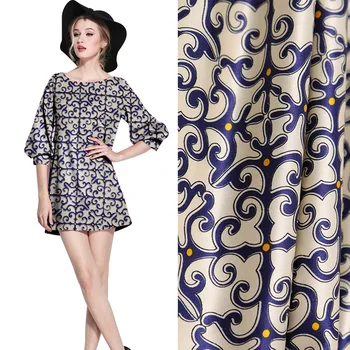 

150*100cm stretch satin printed twill satin fashion printed garment fabric dress shirt pajamas handmade diy fabric