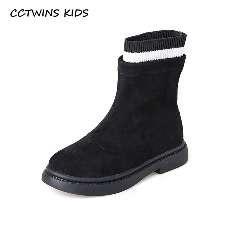 CCTWINS/детская обувь; коллекция года; Осенняя детская кожаная женская обувь; Брендовые ботильоны; модная черная обувь для малышей; FB1745