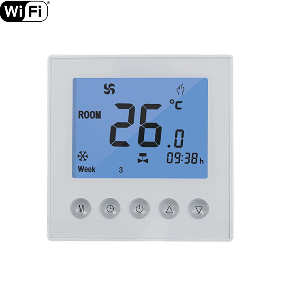 

Smart Temperature Control Wifi Thermostat For Water/Electric Floor Heating LCD Timer Weekly Remote Control Via Mobile Phone