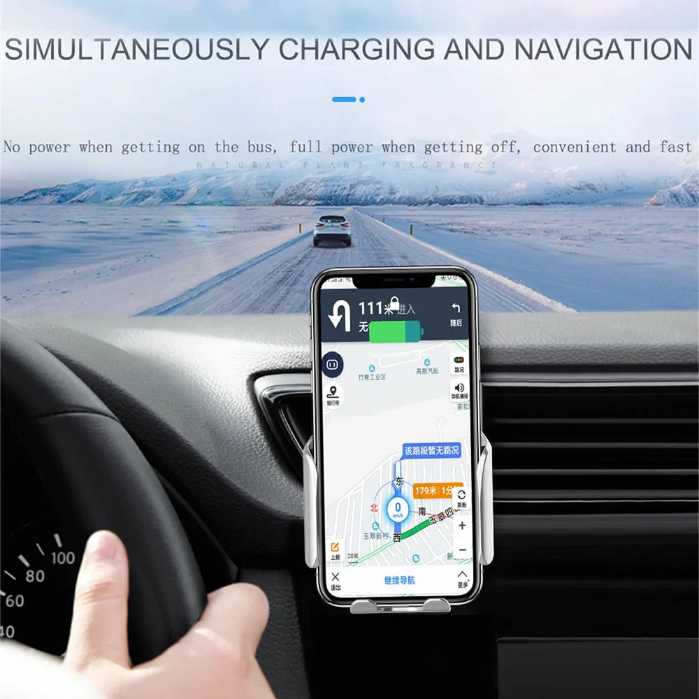 

Qi wireless Car Charger Automatic infrared Air Vent Mount Stand Car Phone Holder 15W Fast Charger For iphone X XS Max XR 8