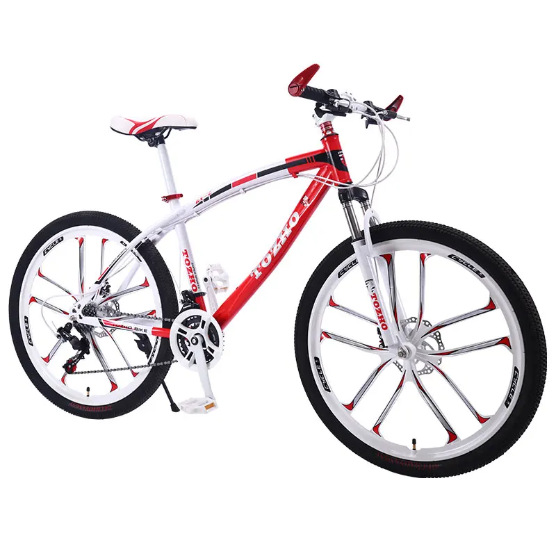 Excellent Bicycle Mountain Bike 26 Inch 24 Speed 10 Knife Wheel Double Disc Brakes Shock Road Men and Women Cool 0