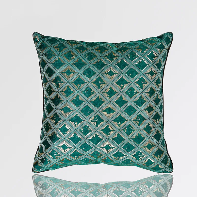 

Deluxe Modern Geometric Green Ellipse Sofa Chair Design Sofa Cushion Cover Decoration Square Home Pillow Case 45 X 45cm