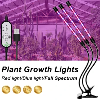 

Plant Light Full Spectrum Waterproof Grow Light USB LED Phyto Lamp DV 5V LED Growing Lamp Seeds Flowers LED Hydroponics Lighting