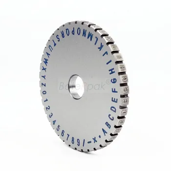 

Dot stamping machine letters wheel,BateRpak dotted marking wheel parts,Font height 3/4/5/6mm choose one,price for wheel only