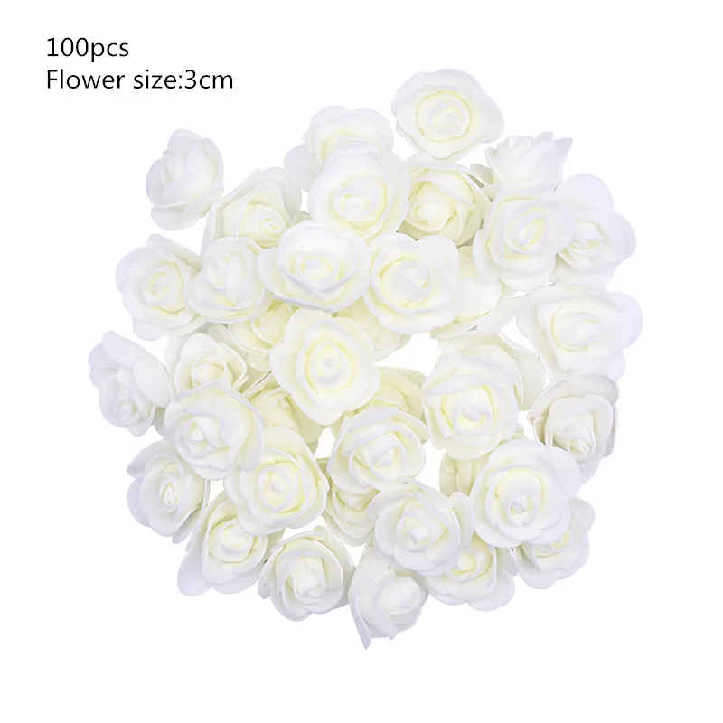 100pcs F02 Рождественский орнамент из полистирола, пенополистирол, моделирующий медведь, белый пенопласт, медведь, сердце, шар, сделай сам, ремесло, свадебные подарки, искусственная Цветочная головка - Цвет: 100pcs F02