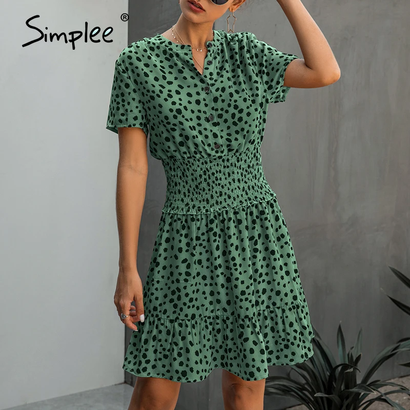 Simplee Women polka dot ruffle summer dress Vintage v neck a line female short sundress Office lady work daily midi dress 2020 Simplee Women polka dot ruffle summer dress Vintage v neck a line female short sundress Office lady work daily midi dress 2020