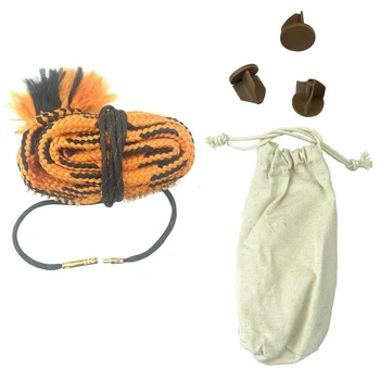

Circular Running Gun Cleaning Kit Pulling Through Bore Rope Snake Brush 3 Muzzle Covers