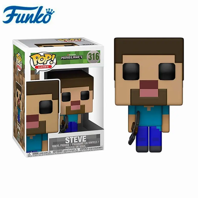 Funko поп Minecraft фигурка Стива в алмазной доспехах Creeper модель Стива коллекционные игрушки 10 см