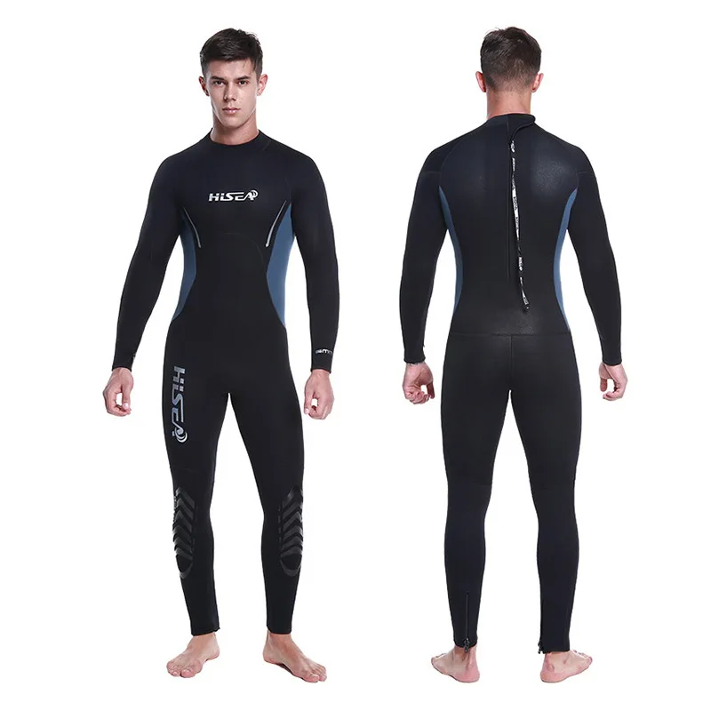 Neoprene Men Diving Suit Winter Warm Snorkeling Swimming Wetsuit 5MM Anti-uv 