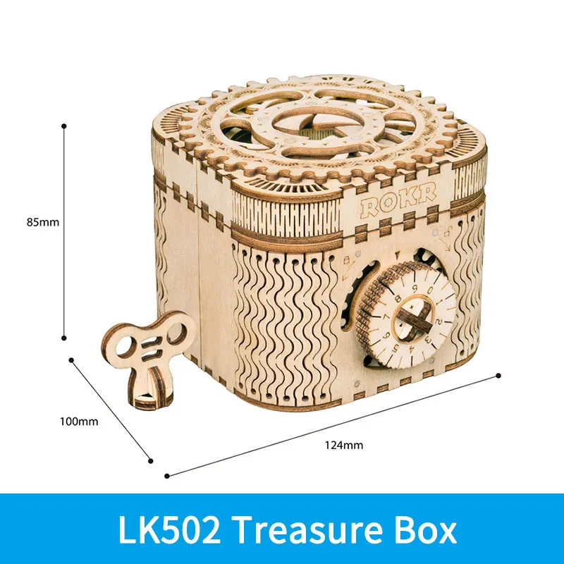 LK502 ROKR DIY 3D деревянная головоломка модель игрушки сборка механическое снаряжение игрушки для вождения подарок для детей взрослых подростков - Цвет: LK502