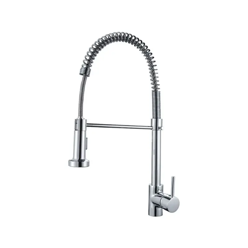 Copper Spring Kitchen Faucet Hot and Cold Multi-Function Mixing Valve Pull Dish Sink Faucet Bathroom