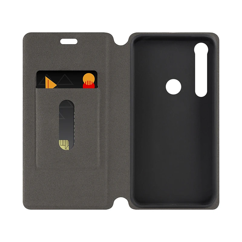 Холщовый чехол для телефона из искусственной кожи для Motorola Moto G8 Plus, чехол-книжка для Moto G8 Plus, деловой чехол, Мягкая силиконовая задняя крышка