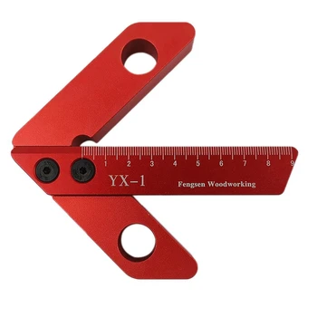 

Center Instrument, Wire Gauge, Woodworking Aluminum Alloy Center Line Measurement Tool, 45/90 Degree Right Angle Wire Gauge Carp