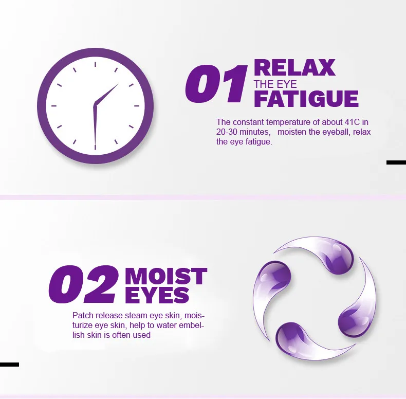BIOAQUA Lavender Oil Steam Eye Mask Face Care Skin Dark Circle Eye Bags Eliminate Puffy eye patch Wrinkles Anti aging