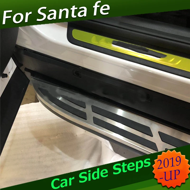 Боковые ступени автомобиля для Hyundai Santa Fe 2019 2020 подножка nerf балка новой боковой