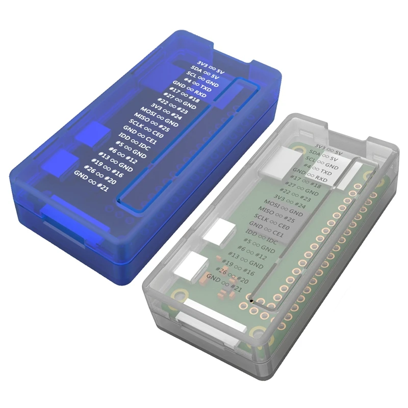2 шт Abs защитный чехол для Raspberry Pi Zero/W/Wh, 1 шт прозрачный и 1 шт синий