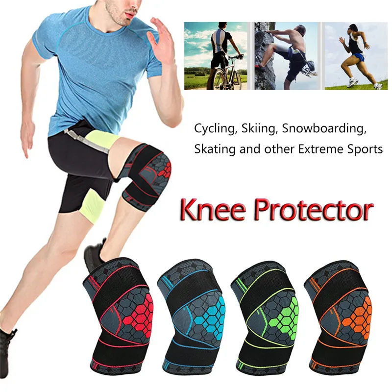 1 Piece Breathable Warm Kneepad Winter Sports Safety Knee Elbow Pads Training Knee High Elastic