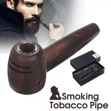 Стиль эбенового дерева курительная трубка плоское дно Молоток Стиль 14 мм фильтр табака деревянный курительная сигарная трубка мужской подарок