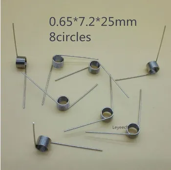 

6Pcs 0.65*7.2*25mm*8circles Steel Small 130degrees Torsion Spring Hardware DIY Tools