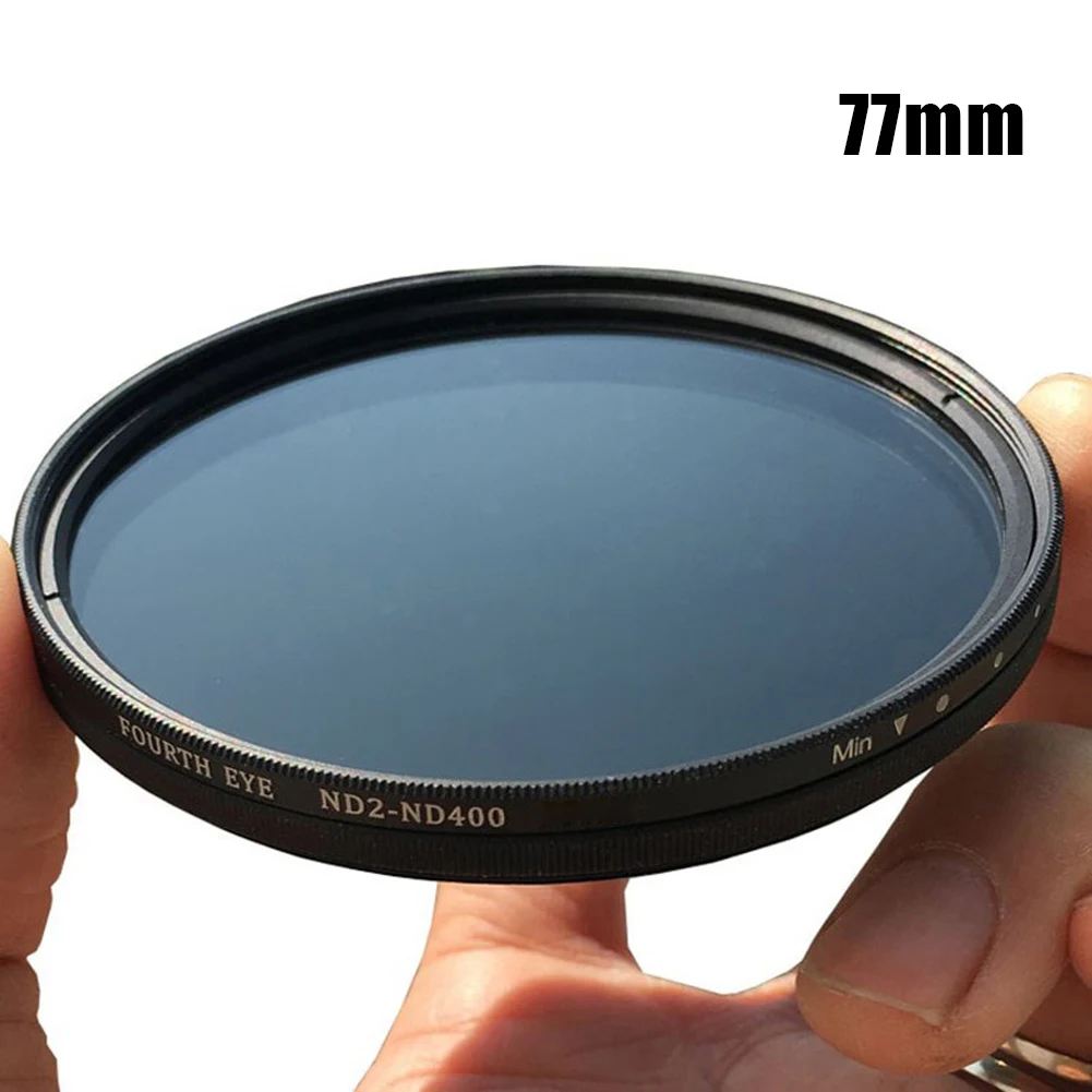 77mm ND2-400 нейтральной плотности ND Фильтр фейдер Переменная Регулируемая оптическая стеклянная линза ING-SHIPPING - Цвет: 77mm