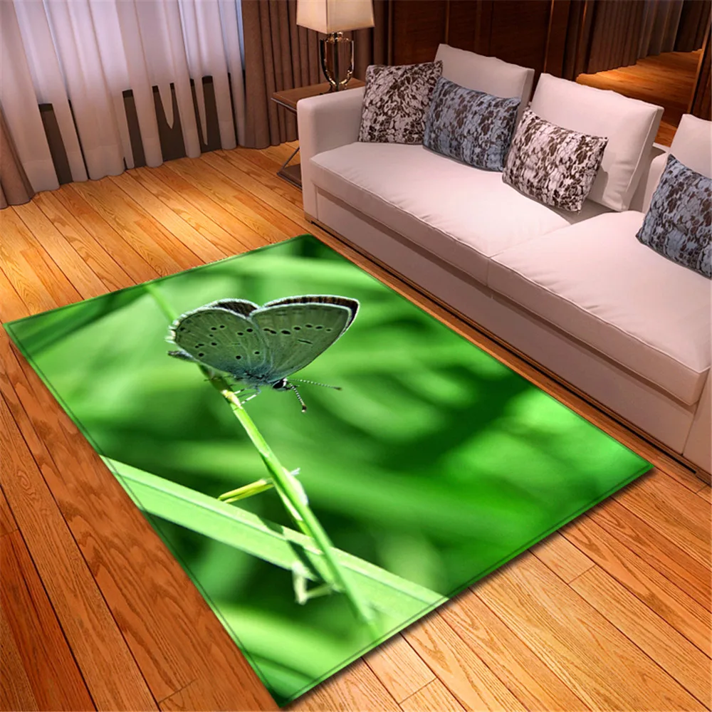 Современный стиль, 3D насекомые ковер с бабочками, фланелевые пены памяти, ковры для детской спальни, коврики для гостиной - Цвет: No-6