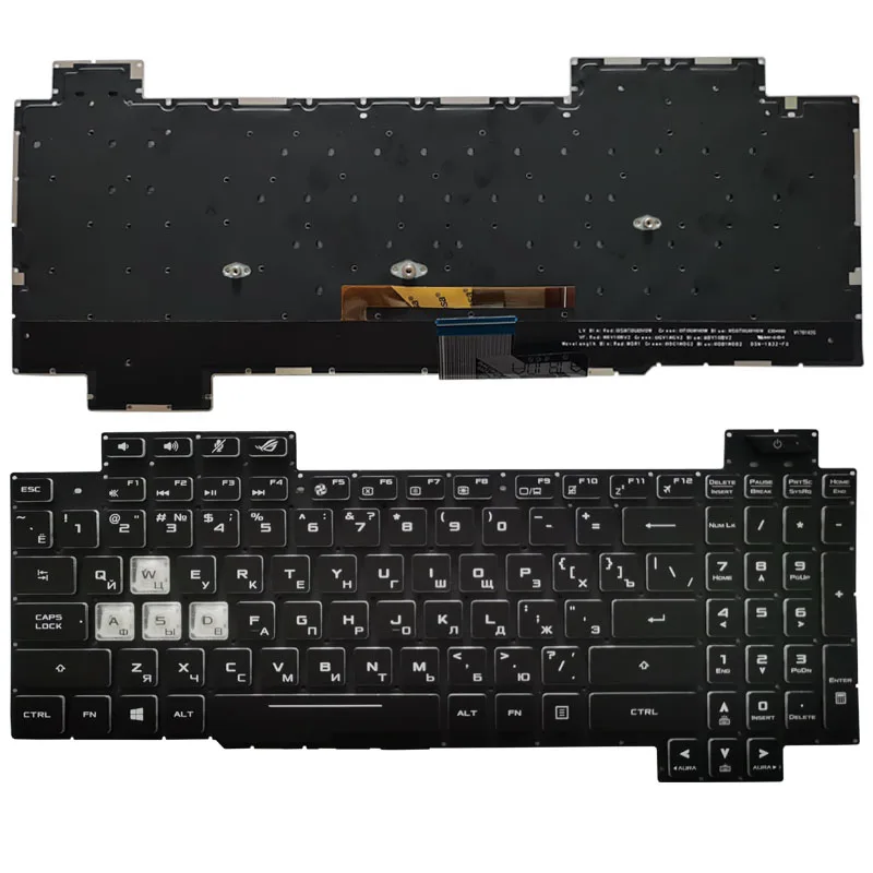 laptop Russian/RU keyboard for Asus ROG Strix Scar II GL704 GL704GM GL704GM-DH74 GL704GV GL704GV-DS74 GL704GW GL704GW-PS74 | Компьютеры и