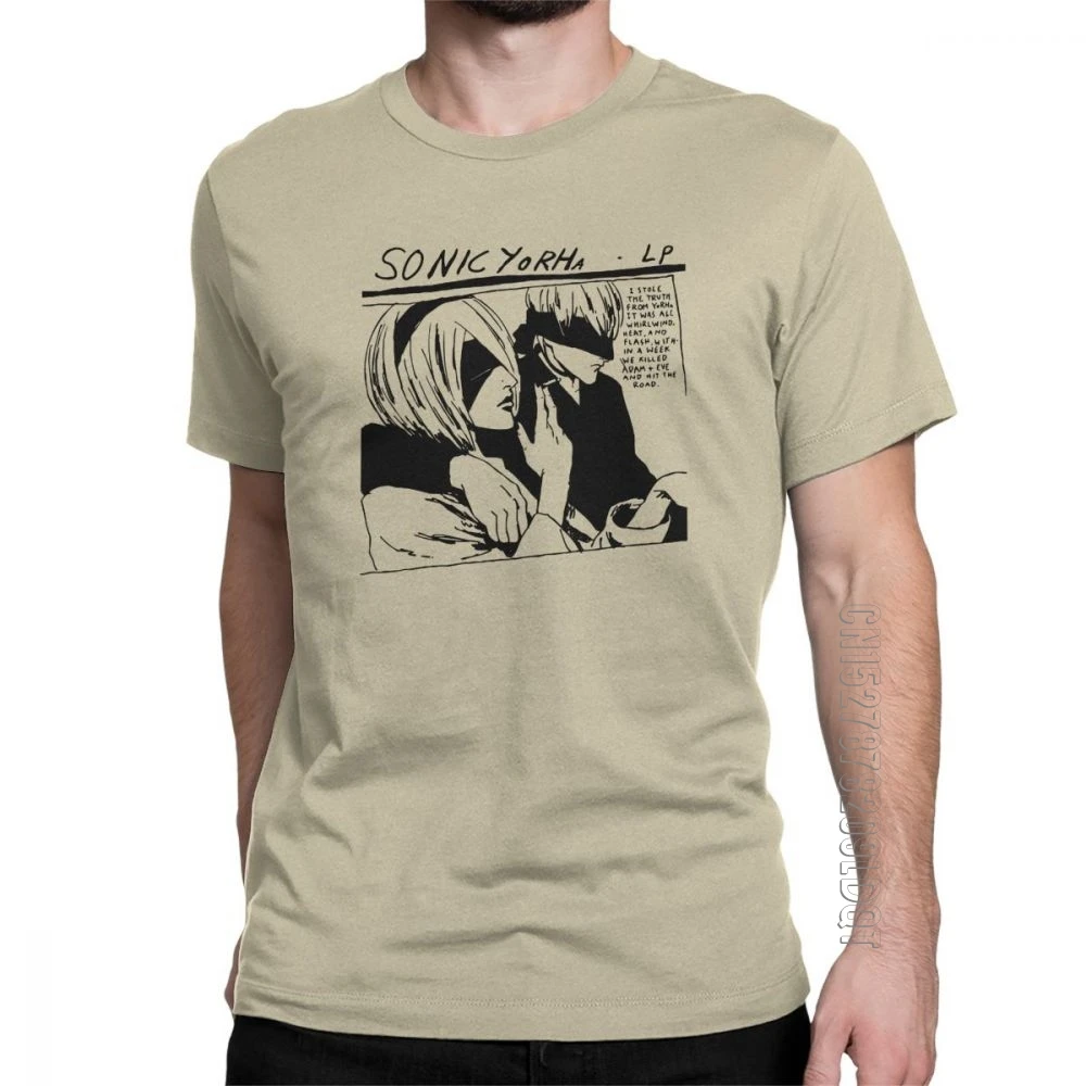 thumbnail image 1 of Camiseta de algodón puro para hombre de NieR Automata Sonic YoRHa, camiseta de moda, camiseta del juego YoRHa 2B, camiseta para hombre, ropa única, 1 of 5