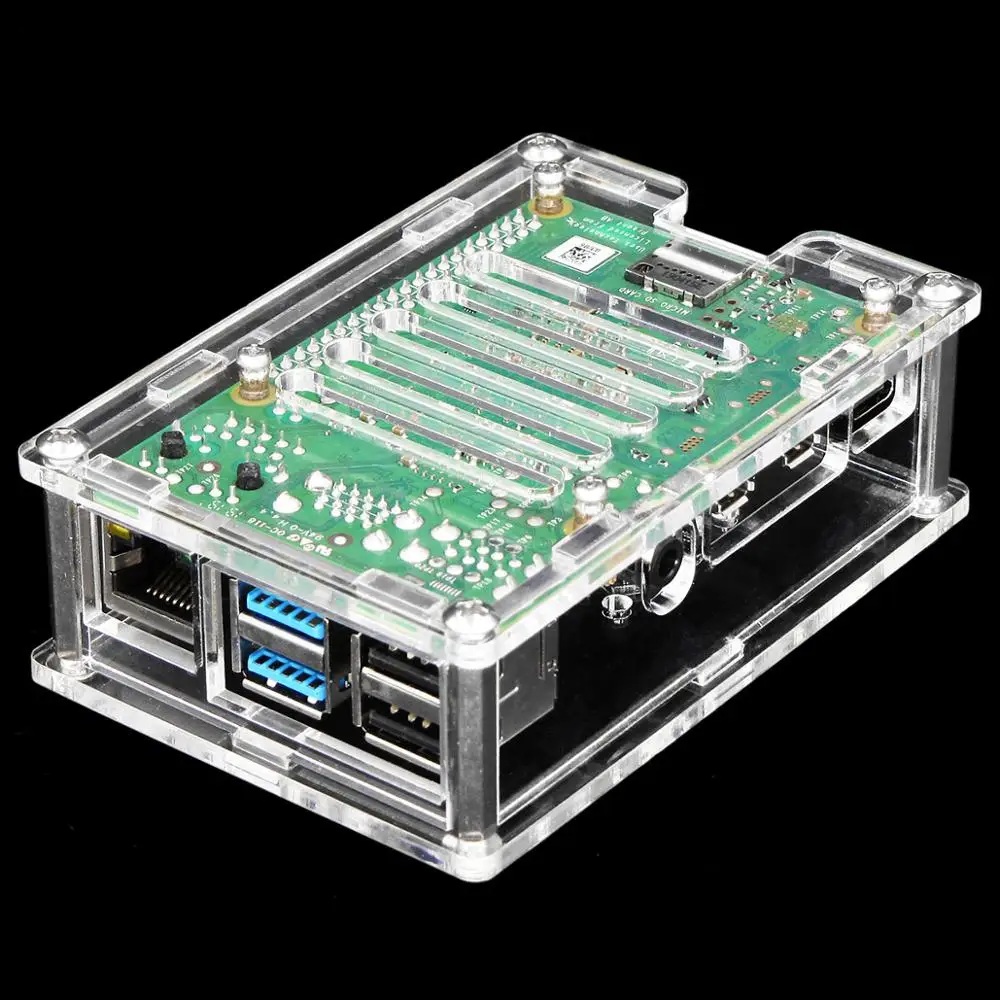 Прозрачный чехол C2: PMMA для Raspberry PI 4 PI4 модели B 1 ГБ/2 ГБ/4 ГБ акриловый корпус