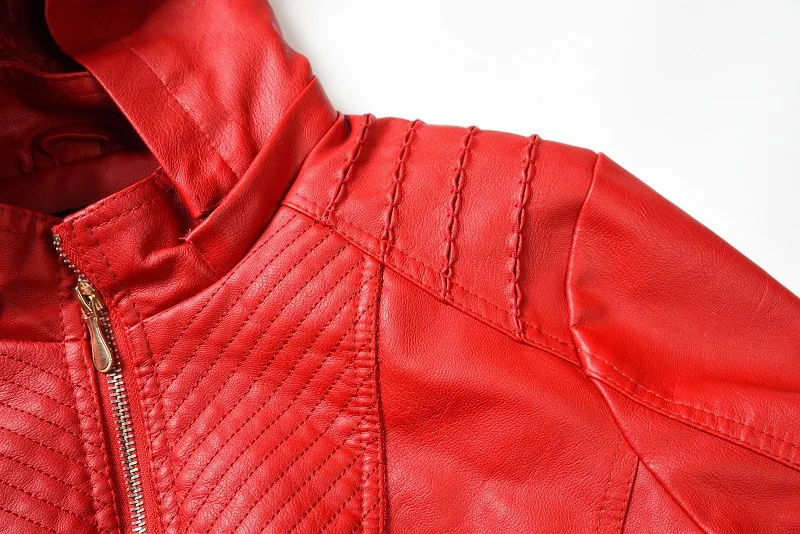 Женская мотоциклетная куртка из искусственной кожи с мехом зимние пальто на молнии с капюшоном утепленное Женское пальто кожаная куртка-Авиатор с подкладкой из искусственной кожи