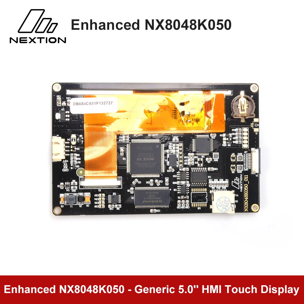 Nextion Enhanced NX8048K050-5,0 ''HMI Полноцветный сенсорный дисплей USART TFT lcd модуль с бортовым RTC, GPIOs и EEPROM