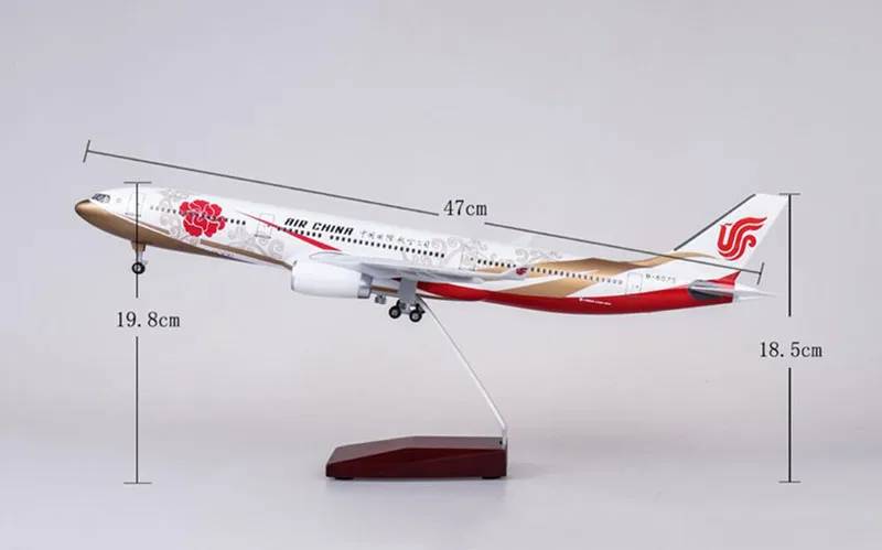 47 см 1:135 Airbus A330 модель AIR China Airlines Airway W база фары колеса Смола самолет модель самолета коллекционная игрушка Коллекция