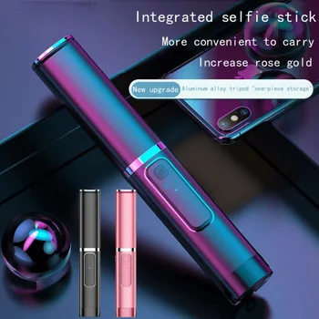 

Portable Integrated Tripod Selfie Stick Hidden Phone Bracket Bluetooth Button Phone Self-timer Lever Holder For Xiaomi Huawei