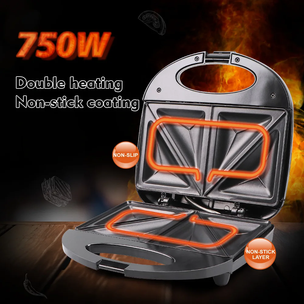 220v Household Electric Egg Sandwich Maker Doublesided Bread Breakfast